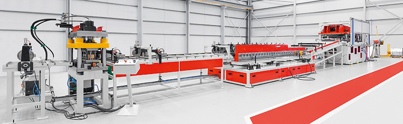 Lines for processing sheet (folding, automatic loading and unloading, etc) FLEXIBLE PUNCHING &ROLLFORMING LINE FOR CABLE TRAYS